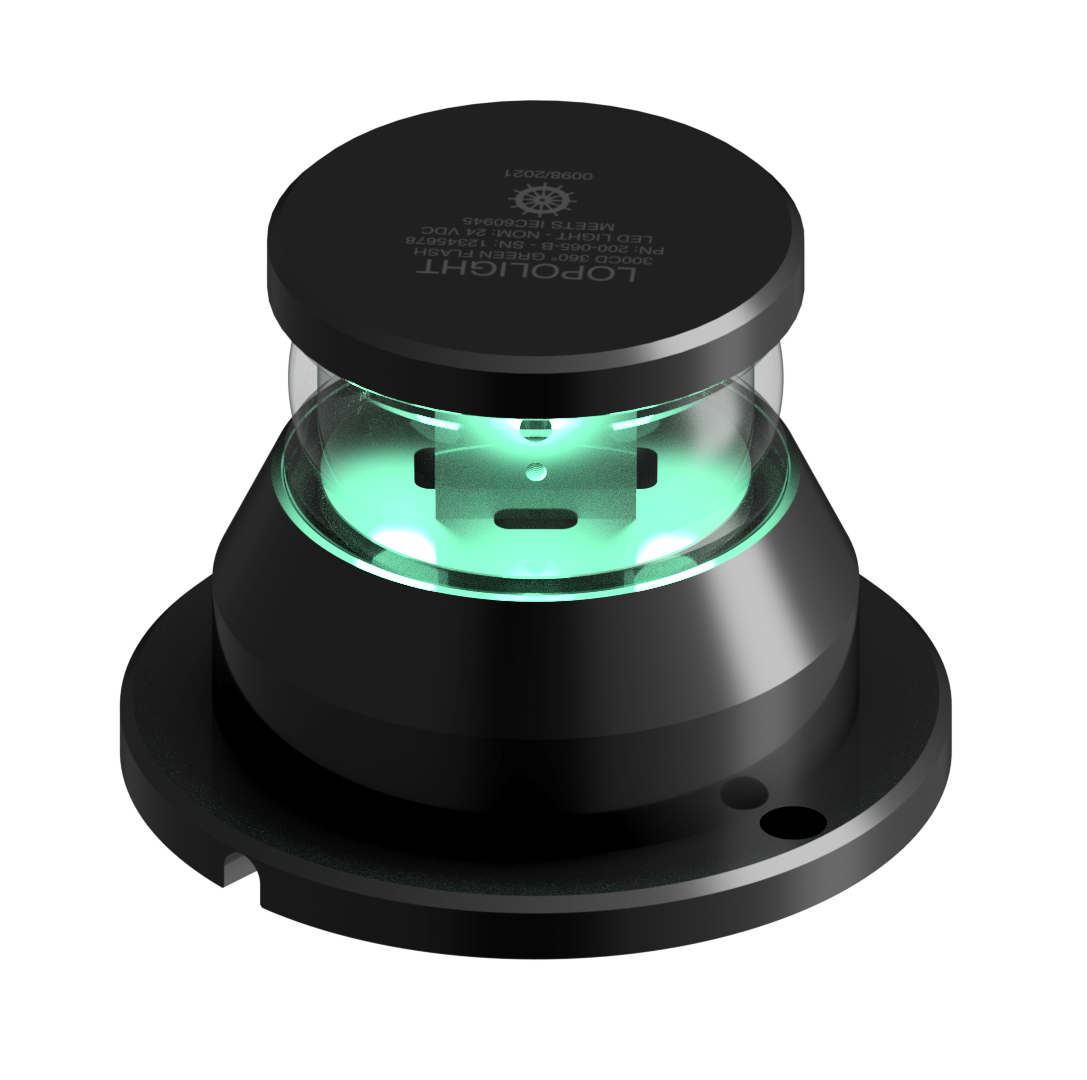 360° Green Strobe Light, 300cd, (blk) 360° Green Strobe Light, 300cd, (blk)